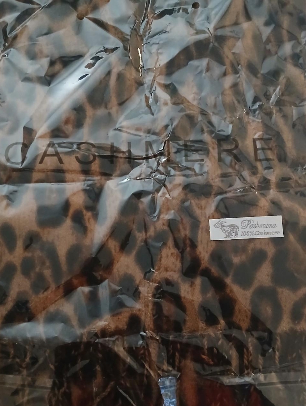 NWT Leopard Print 100% Cashmere Scarf
